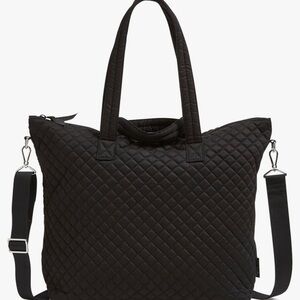 Vera Bradley Black Quilted Tote Bag with Versatile Strap